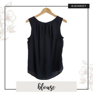 Worthington Sleeveless Black Blouse